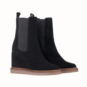 Vintage Foundry Co. Elizabeth Wedge Boot Black Size 7.5